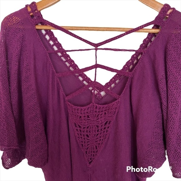 Free People Knit Crochet Top, Size Small - Picture 3 of 10
